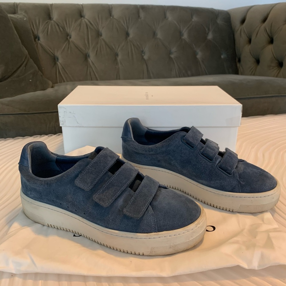 Sandro blue suede Velcro sneakers, 38